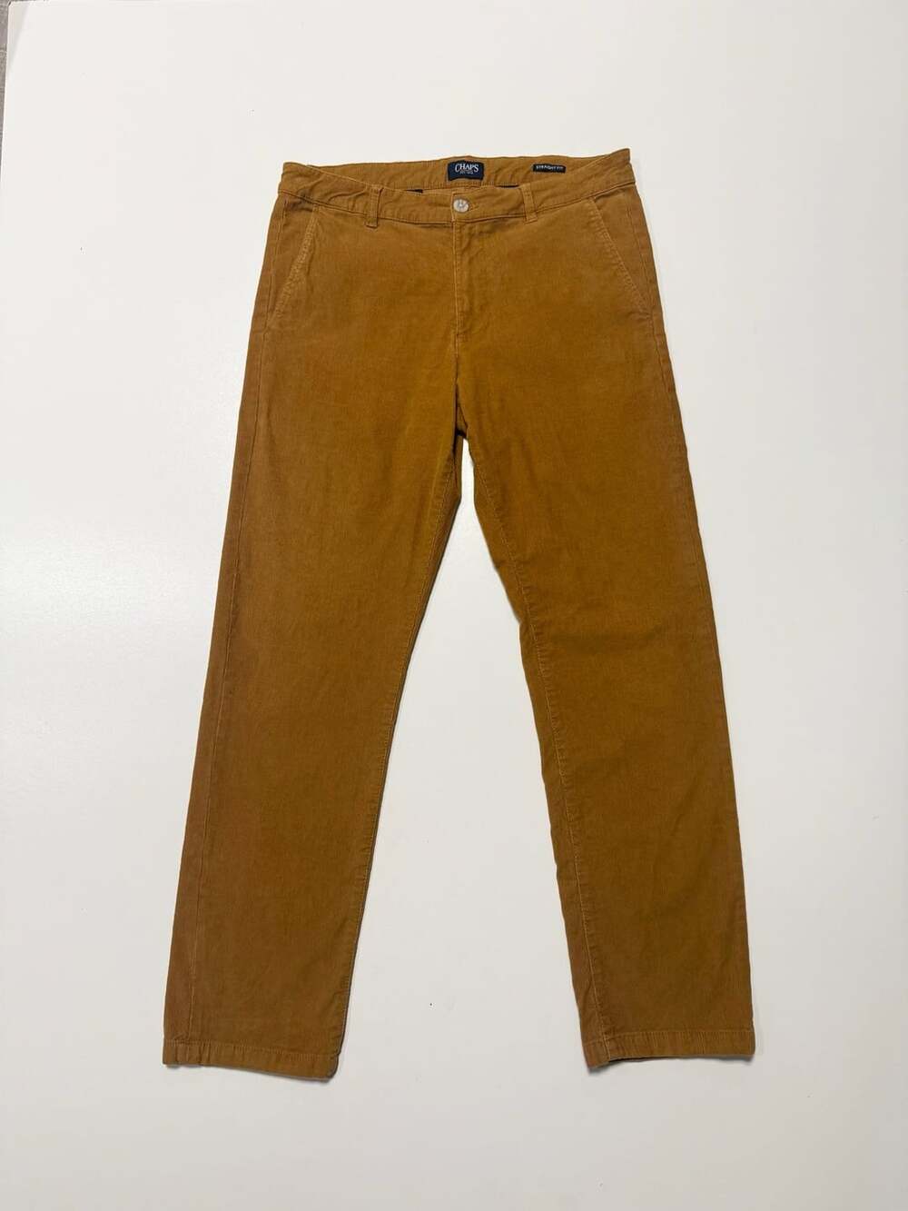 Chaps Straight Fit Corduroy Pants Size 32x32 Golden Brown heritage workwear, Ame